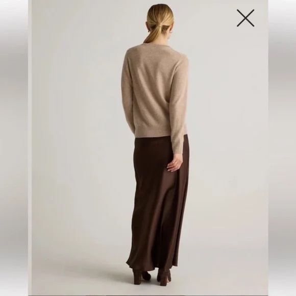 Quince 100% Mongolian Cashmere Crewneck Sweater in Tan - Picture 9 of 9